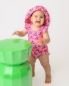 Baby Ruffled One Piece Swimsuit Cherry (2Y)
