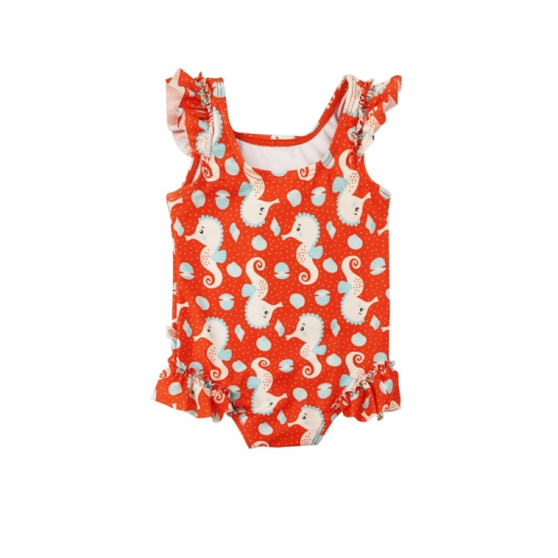 Baby Ruffled One Piece Swimsuit Sally the Seahorse (12-24M)