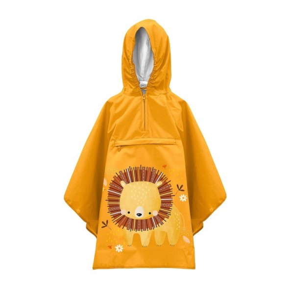 LION αδιάβροχο poncho με κουκούλα