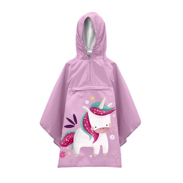 UNICORN αδιάβροχο poncho με κουκούλα