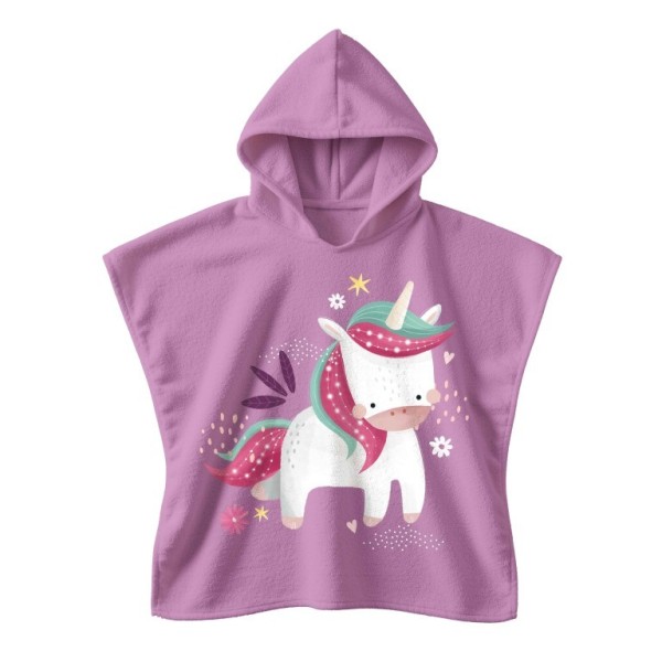 Sassi Poncho με κουκούλα Sparkly The Unicorn