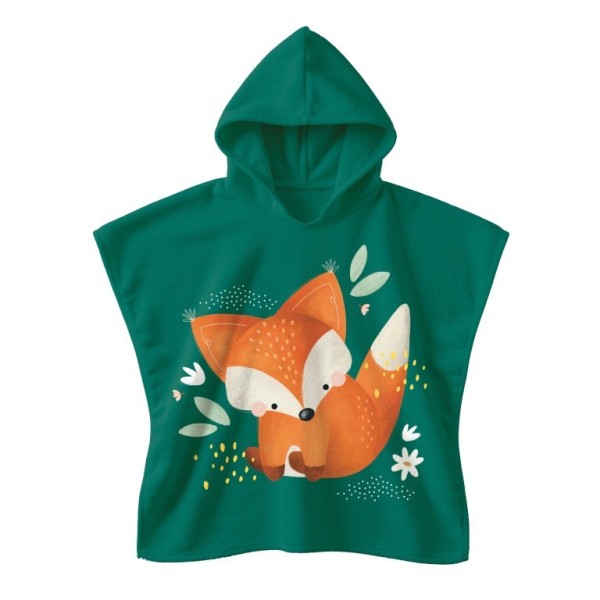 Sassi Poncho με κουκούλα Crunchy The Fox