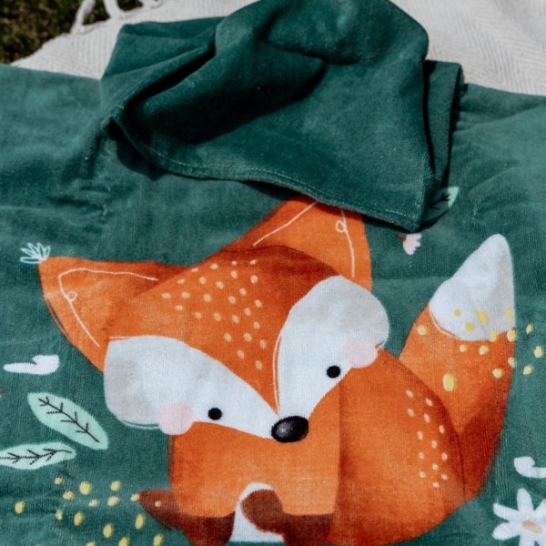 Sassi Poncho με κουκούλα Crunchy The Fox