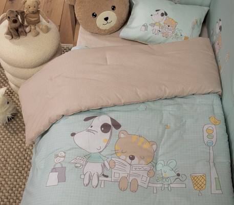 ΠΑΠΛΩΜΑ ΒΑΜΒ-ΠΟΛ LIFE IN THE CITY 110X140 aqua