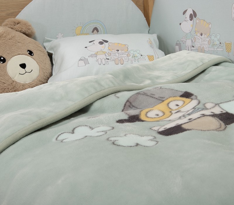 ΚΟΥΒΕΡΤΑ ΠΟΛ.LIFE IN THE CITY 75X100  misty blue