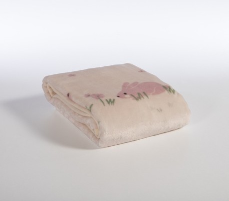 ΚΟΥΒΕΡΤΑ ΠΟΛ.COUNTRY BUNNY 75X100   ivory