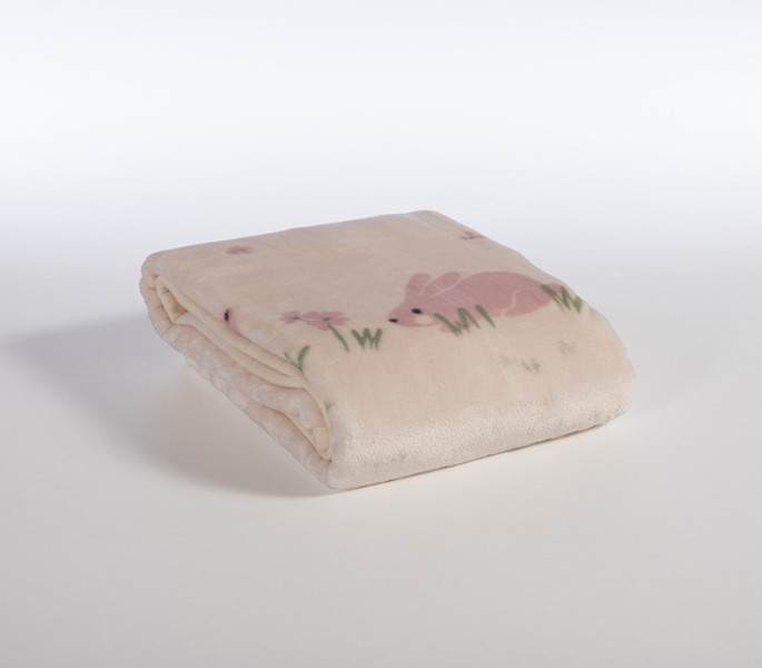 ΚΟΥΒΕΡΤΑ ΠΟΛ.COUNTRY BUNNY 75X100   ivory