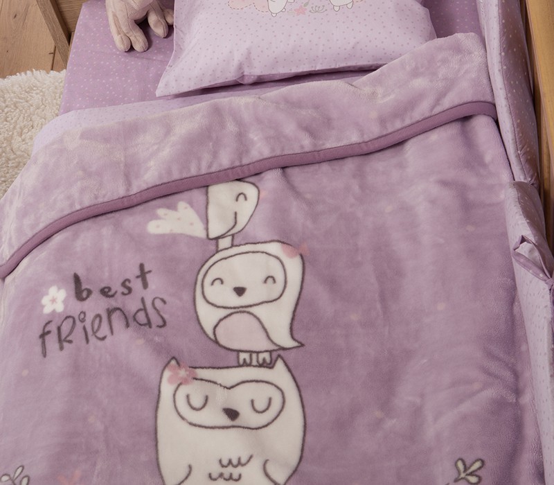 ΚΟΥΒΕΡΤΑ ΠΟΛ.BEST FRIENDS 75X100   lilac