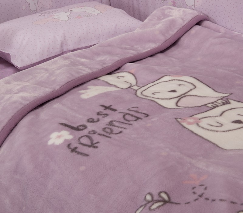 ΚΟΥΒΕΡΤΑ ΠΟΛ.BEST FRIENDS 75X100   lilac