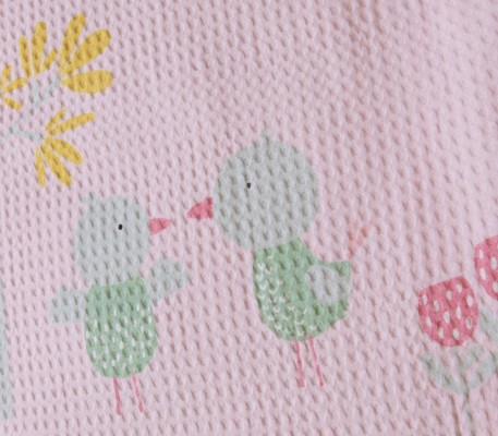 ΚΟΥΒΕΡΤΑ ΒΑΜΒ ΠΙΚΕ SPRING HAPINESS 80X110  PINK