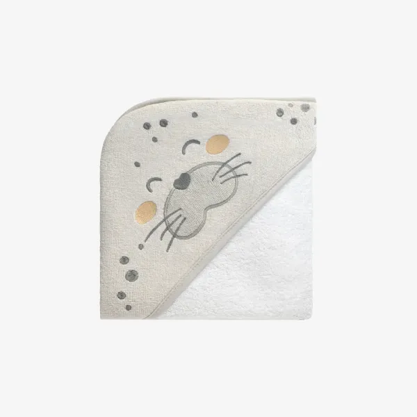 Hooded towel terry 90/90 cm Seally me