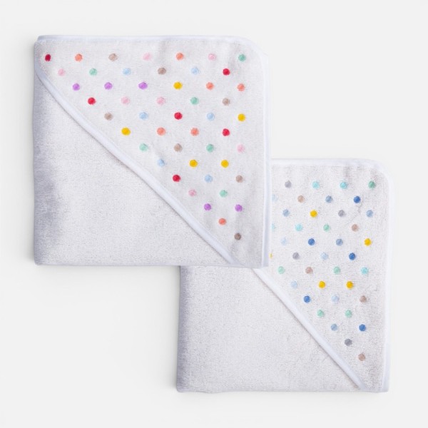 ΚΑΠΑ BAMB DOTS 75X75 ECRU/PINK ΚΑΠΑ BAMB DOTS 75X75 ECRU/PINK