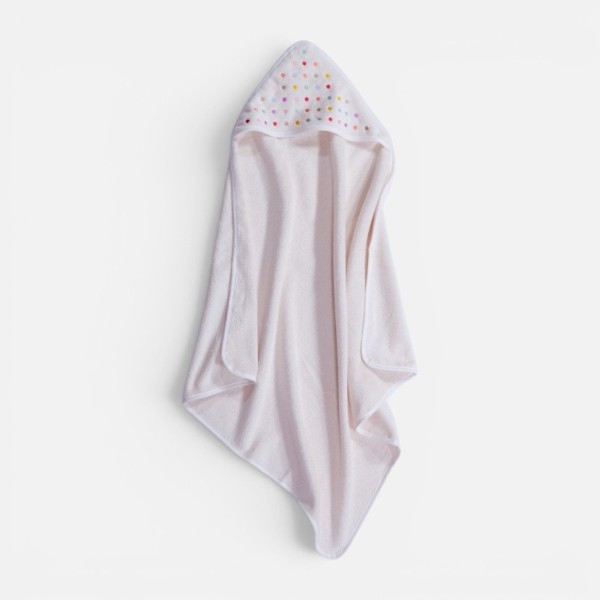 ΚΑΠΑ BAMB DOTS 75X75 ECRU/PINK ΚΑΠΑ BAMB DOTS 75X75 ECRU/PINK