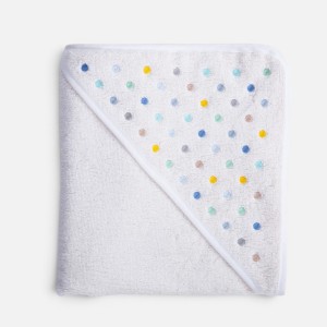ΚΑΠΑ BAMB DOTS 75X75 ECRU/BLUE