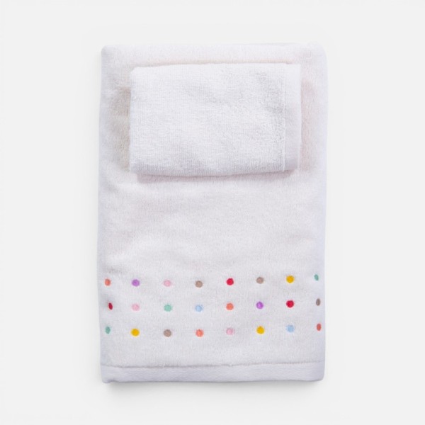 ΠΕΤΣΕΤΑ BAMB DOTS 2ΤΜΧ ECRU/PINK ΠΕΤΣΕΤΑ BAMB DOTS 2ΤΜΧ ECRU/PINK