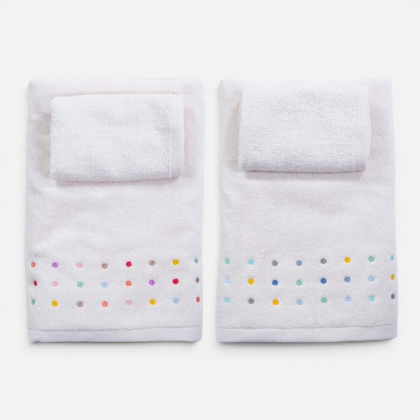 ΠΕΤΣΕΤΑ BAMB DOTS 2ΤΜΧ ECRU/PINK ΠΕΤΣΕΤΑ BAMB DOTS 2ΤΜΧ ECRU/PINK