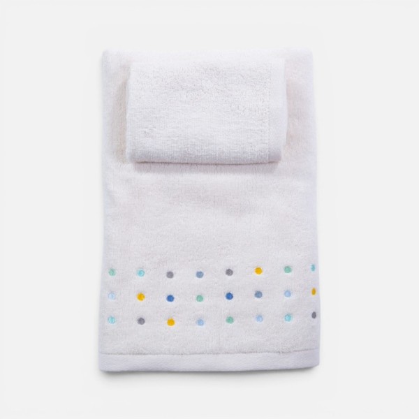 ΠΕΤΣΕΤΑ BAMB DOTS 2ΤΜΧ ECRU/BLUE ΠΕΤΣΕΤΑ BAMB DOTS 2ΤΜΧ ECRU/BLUE