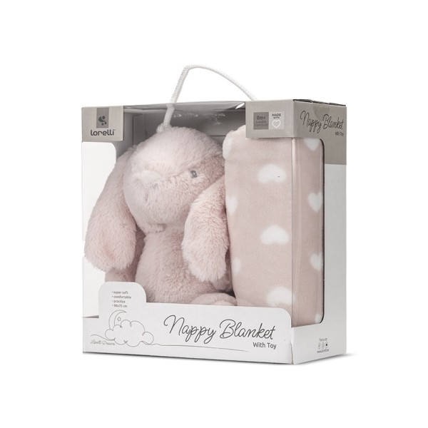 ΚΟΥΒΕΡΤΑ ΑΓΚΑΛΙΑΣ 90/75CM ΜΕ ΛΟΥΤΡΙΝΟ NAPPY PEACH