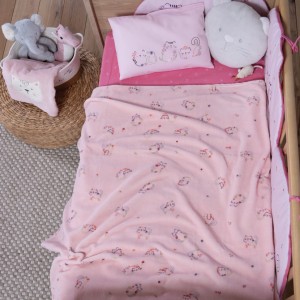 ΚΟΥΒΕΡΤΑ FLEECE ΠΟΛ.CATS ARE PERFECT 75X110 PINK