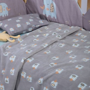 ΚΟΥΒΕΡΤΑ FLEECE ΠΟΛ.ELEPHANTS 26 110X150 GREY