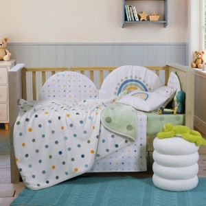 ΚΟΥΒΕΡΤΑ ΠΟΛ.BABY DOTS GREEN 100X140 GREEN