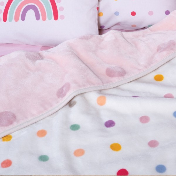 ΚΟΥΒΕΡΤΑ ΠΟΛ.BABY DOTS PINK 100X140 PINK