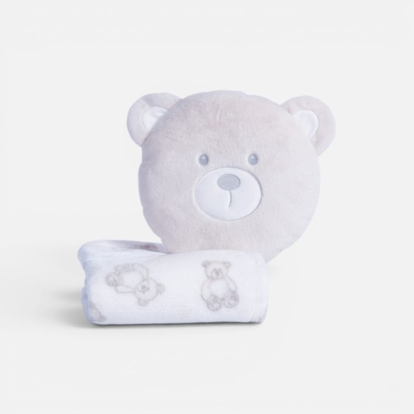 ΚΟΥΒΕΡΤΑΚΙ ΜΕ ΜΑΞΙΛΑΡ FLEECE ΠΟΛ.HONEY BEAR 75X100   ECRU/BEIGE