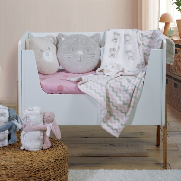 ΚΟΥΒΕΡΤΑΚΙ ΜΕ ΜΑΞΙΛΑΡ FLEECE ΠΟΛ.HONEY BEAR 75X100   ECRU/BEIGE