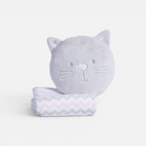 ΚΟΥΒΕΡΤΑΚΙ ΜΕ ΜΑΞΙΛΑΡΙ FLEECE ΠΟΛ.CAT 75X100 ECRU/GREY ΚΟΥΒΕΡΤΑΚΙ ΜΕ ΜΑΞΙΛΑΡΙ FLEECE ΠΟΛ.CAT 75X100 ECRU/GREY