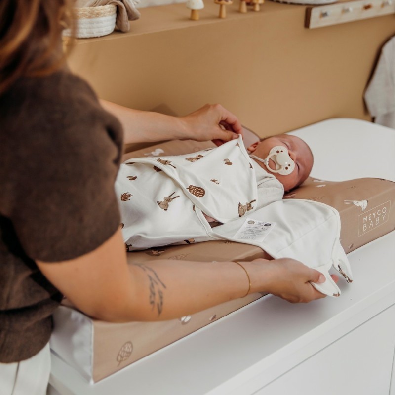 Meyco 2 Pack Swaddle Forest Animals Sand 0-3 μηνών Meyco 2 Pack Swaddle Forest Animals Sand 0-3 μηνών