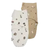Meyco 2 Pack Swaddle Forest Animals Sand 0-3 μηνών Meyco 2 Pack Swaddle Forest Animals Sand 0-3 μηνών