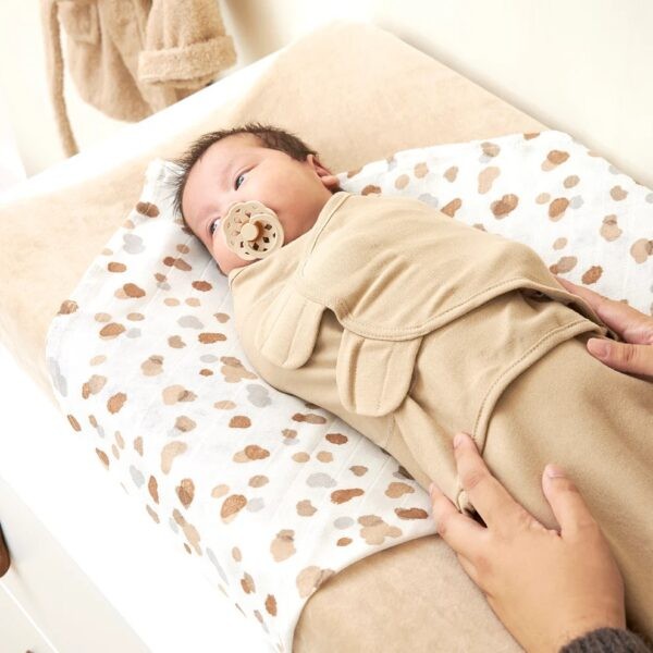 Meyco Swaddle Branches Sand 0-3 μηνών Meyco Swaddle Branches Sand 0-3 μηνών