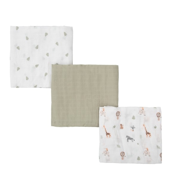 Σετ Πάνες Αγκαλιάς Safari Olive σε Κουτί 80x70cm. 3τμχ Σετ Πάνες Αγκαλιάς Safari Olive σε Κουτί 80x70cm. 3τμχ