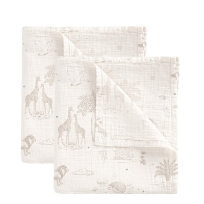 Πάνες Αγκαλιάς Μουσελίνα Noe 60x60cm. | Σετ 2τμχ