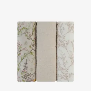 Σετ πάνα αγκαλιάς μουσελίνας 3τμχ 75x75 Secret Garden Μπεζ