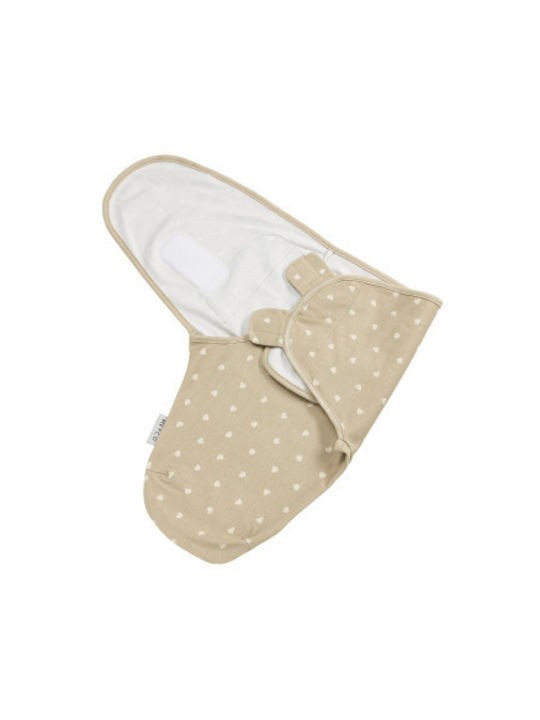 Meyco Swaddle Sweet Heart Sand 0-3 μηνών