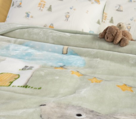 ΚΟΥΒΕΡΤΑ ΠΟΛ.WOODLAND PARTY 160X220   pistachio