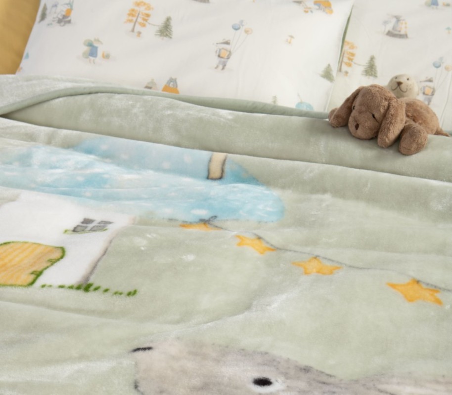 ΚΟΥΒΕΡΤΑ ΠΟΛ.WOODLAND PARTY 160X220   pistachio