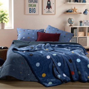 ΚΟΥΒΕΡΤΑ ΠΟΛ.DOTS BLUE 160X220 BLUE