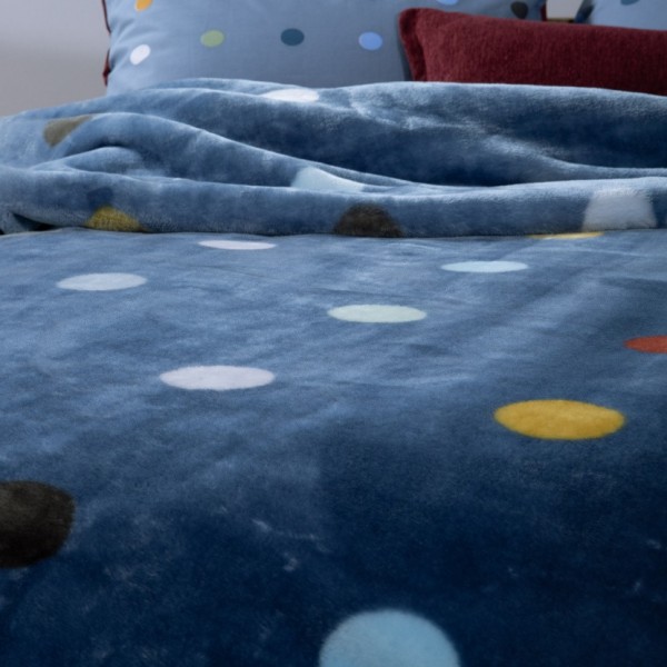 ΚΟΥΒΕΡΤΑ ΠΟΛ.DOTS BLUE 160X220 BLUE
