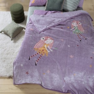 ΚΟΥΒΕΡΤΑ ΠΟΛ.FAIRY TALE 160X220 MAUVE