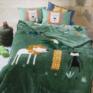 ΚΟΥΒΕΡΤΑ ΠΟΛ.JUNGLE MANIA 160X220  GREEN