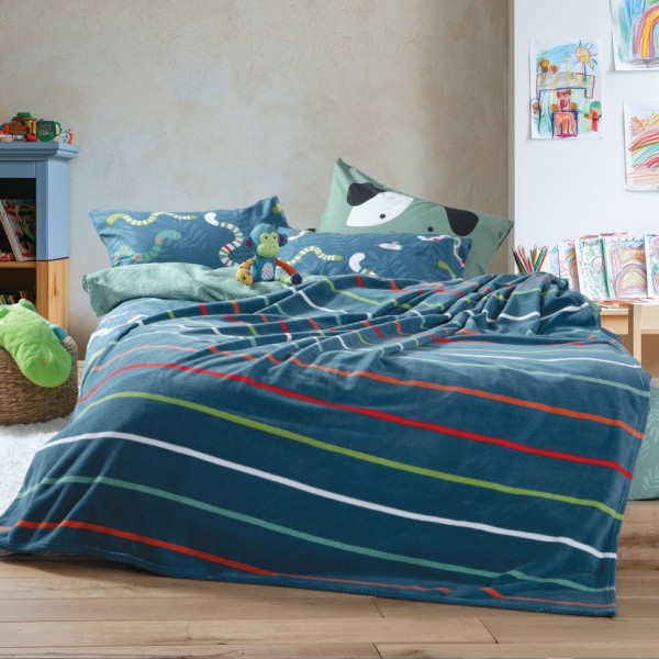 ΚΟΥΒΕΡΤΑ FLEECE ΠΟΛ.CHROMATIC 160X220 PETROL