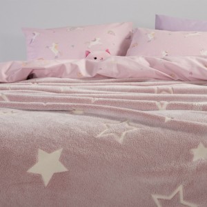 ΚΟΥΒΕΡΤΑ ΠΟΛ.FLEECE STARLIGHT 160X220 PINK