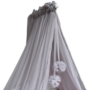 ΚΟΥΝΟΥΠΙΕΡΑ ΚΡΕΒΑΤΙΟΥ ΜΕ POM-POM GREY   186