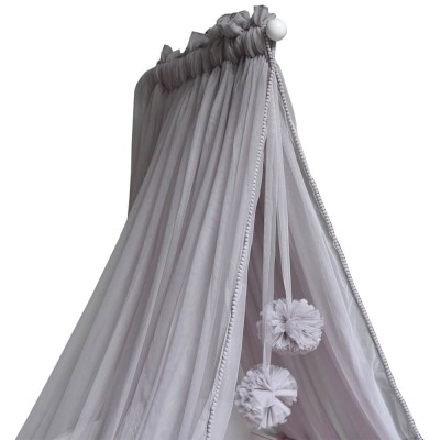 ΚΟΥΝΟΥΠΙΕΡΑ ΚΡΕΒΑΤΙΟΥ ΜΕ POM-POM GREY   186