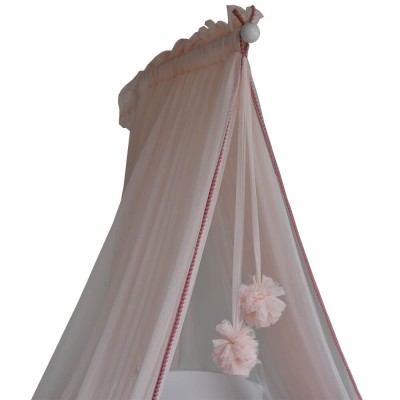 ΚΟΥΝΟΥΠΙΕΡΑ ΚΡΕΒΑΤΙΟΥ ΜΕ POM-POM PINK   185