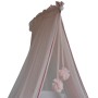 ΚΟΥΝΟΥΠΙΕΡΑ ΚΡΕΒΑΤΙΟΥ ΜΕ POM-POM PINK   185