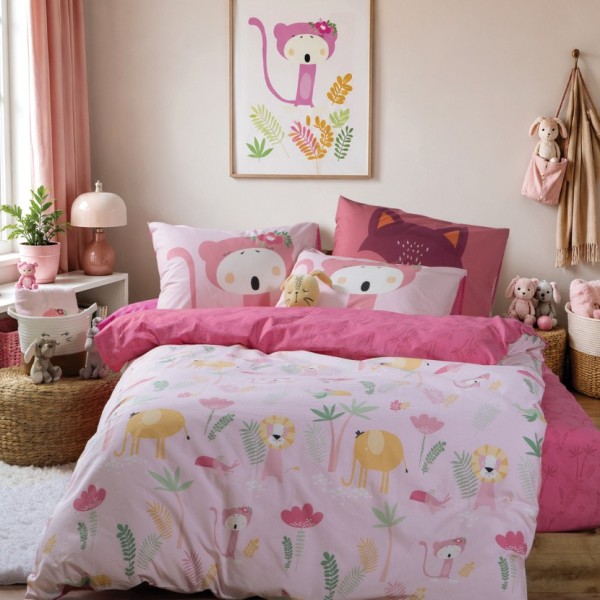 ΠΑΠΛΩΜΑΤΟΘΗΚΗ ΒΑΜΒ.ΣΕΤ ΜΟΝΗ WILD & SWEET PINK - 160x240