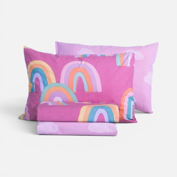 ΣΕΝΤΟΝΙ ΒΑΜΒ.RAINBOW MOOD ΣΕΤ ΜΟΝΟ FUCHSIA -170x260